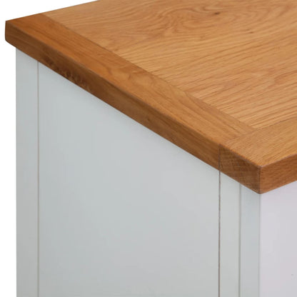 vidaXL Sideboard 90x33,5x83 cm Massivholz Eiche