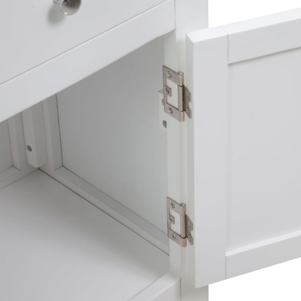 vidaXL Sideboard 90x33,5x83 cm Massivholz Eiche