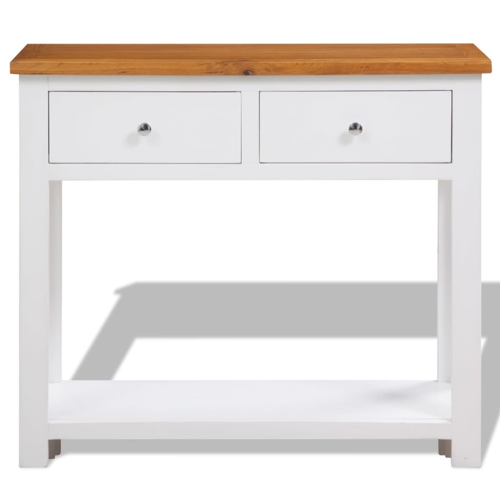 vidaXL Konsolentisch 83x30x73 cm Massivholz Eiche