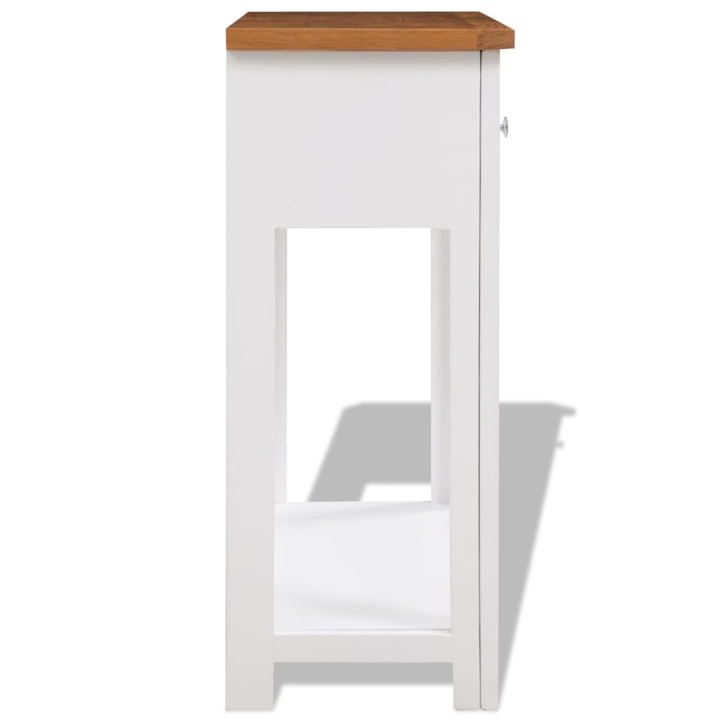 vidaXL Konsolentisch 83x30x73 cm Massivholz Eiche