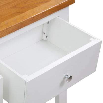 vidaXL Konsolentisch 83x30x73 cm Massivholz Eiche