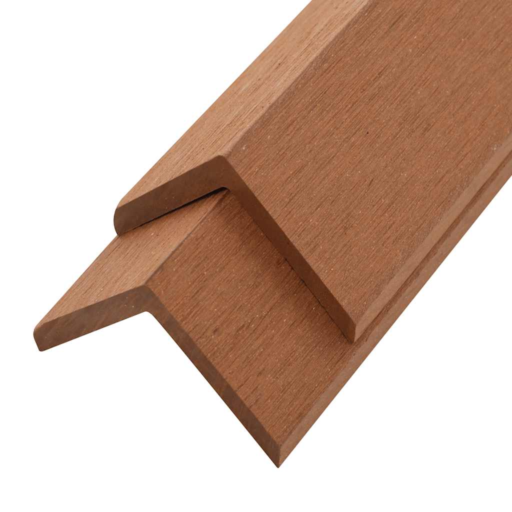 vidaXL Plinthes d'angle 5 pcs WPC 170 cm Marron clair