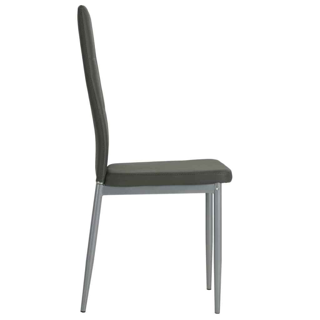 vidaXL Chaises de salle à manger 6 pcs Similicuir Gris