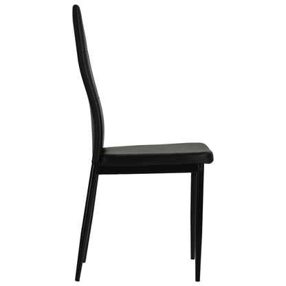 vidaXL Chaises de salle à manger 6 pcs Similicuir Noir