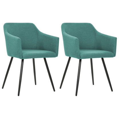 vidaXL Chaises de salle à manger 2 pcs Tissu vert