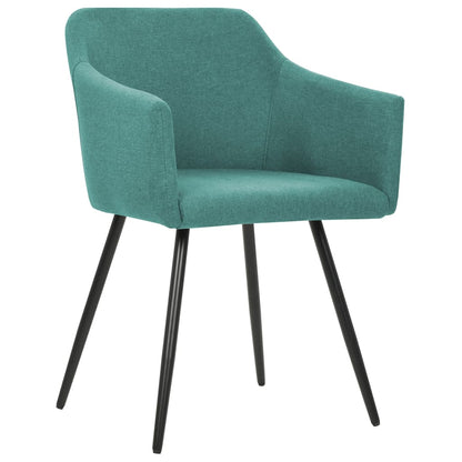 vidaXL Chaises de salle à manger 2 pcs Tissu vert