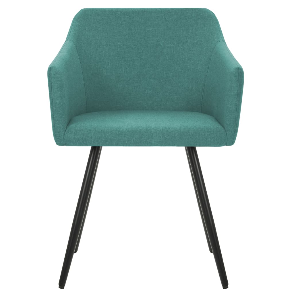 vidaXL Chaises de salle à manger 2 pcs Tissu vert