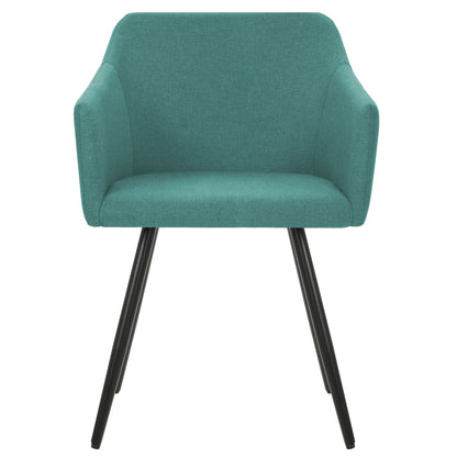 vidaXL Chaises de salle à manger 2 pcs Tissu vert