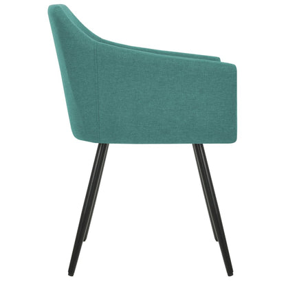 vidaXL Chaises de salle à manger 2 pcs Tissu vert