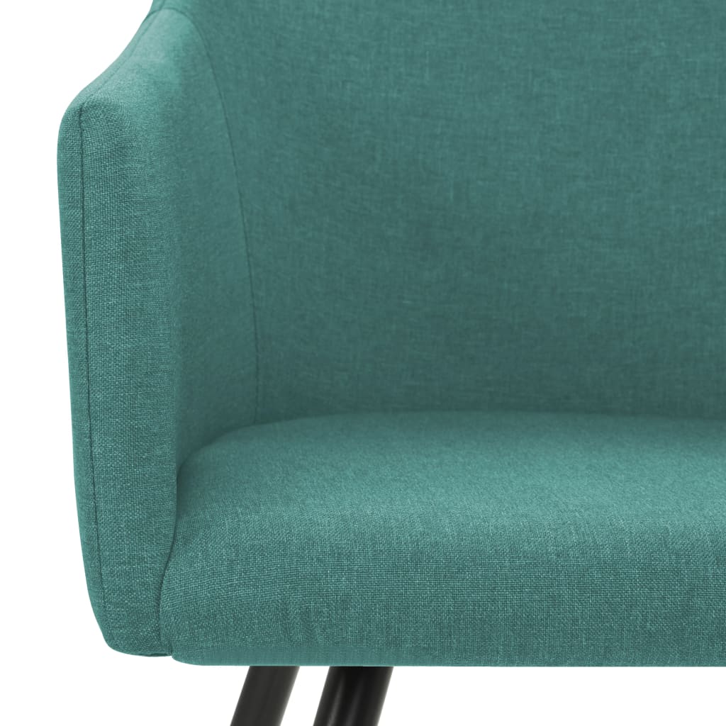 vidaXL Chaises de salle à manger 2 pcs Tissu vert
