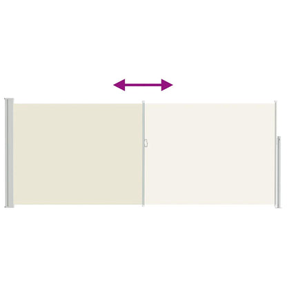 Ausziehbare Seitenmarkise 120x300 cm Creme