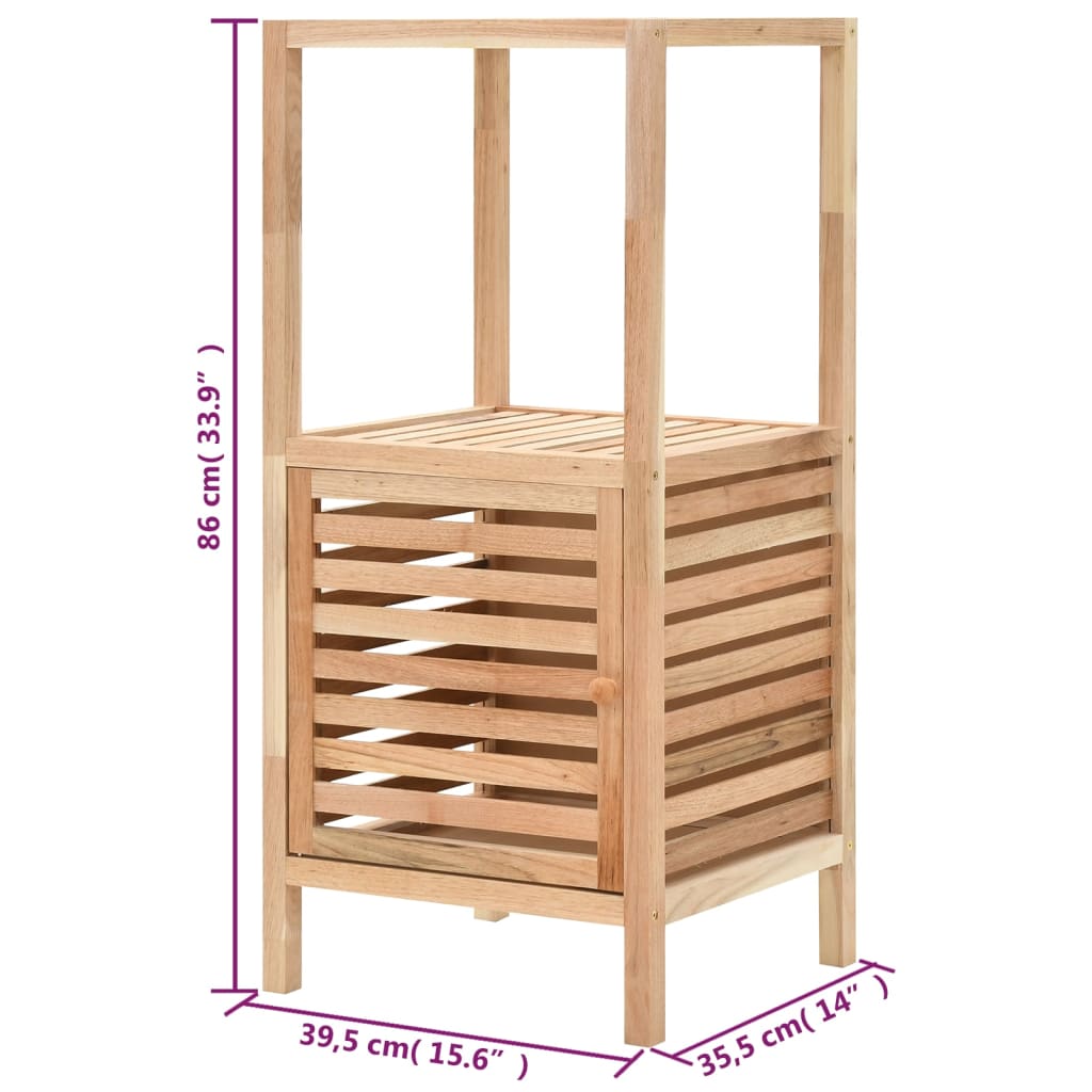 vidaXL Badezimmerschrank Massivholz Walnuss 39,5x35,5x86 cm