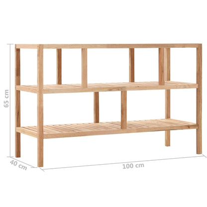 vidaXL Badregal Massivholz Walnuss 100x40x65 cm