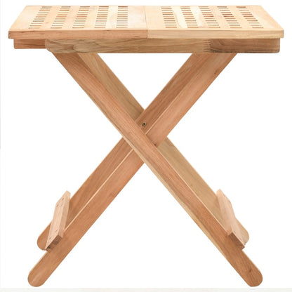 vidaXL Klappbarer Beistelltisch Walnussholz Massiv 50x50x49 cm
