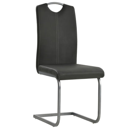 vidaXL Chaises cantilever 6 pcs Similicuir gris