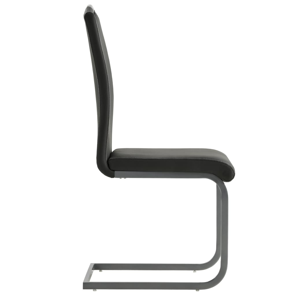 vidaXL Chaises cantilever 6 pcs Similicuir gris