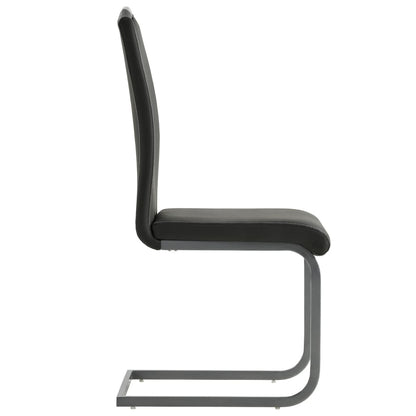 vidaXL Chaises cantilever 6 pcs Similicuir gris