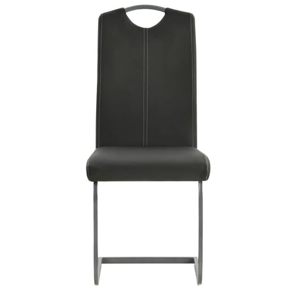 vidaXL Chaises cantilever 6 pcs Similicuir gris