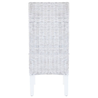 vidaXL Chaises de salle à manger 6 pcs Marron clair rotin Kubu et bois de manguier