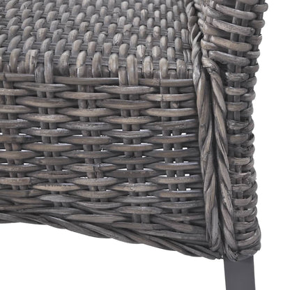 vidaXL Chaises de salle à manger 6 pcs Rotin Kubu marron et bois de manguier