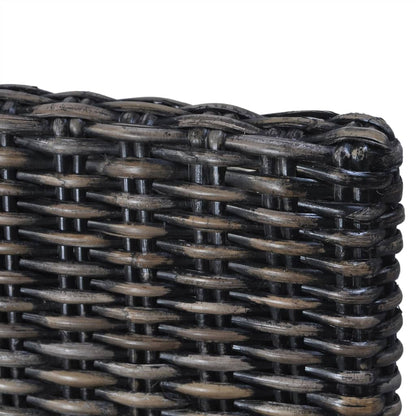 vidaXL Chaises de salle à manger 4 pcs Noir rotin Kubu et bois de manguier