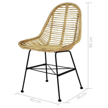 vidaXL Chaises de salle à manger 6 pcs Rotin naturel
