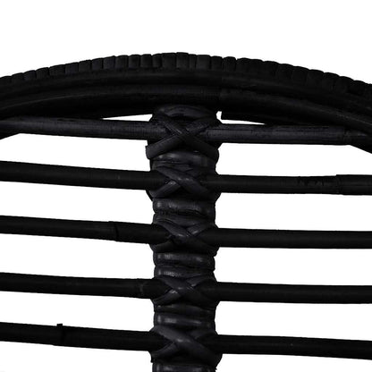 vidaXL Chaises de salle à manger 6 pcs Noir Rotin naturel