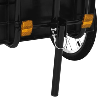 Fahrradanhänger und Handwagen 155x60x83 cm Stahl Schwarz