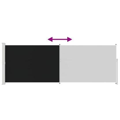 Ausziehbare Seitenmarkise 160x500 cm Schwarz