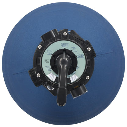 Pool-Sandfilter mit 6-Wege-Ventil Filterkessel Blau 560 mm