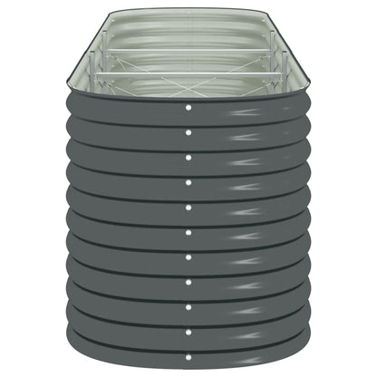 Garten-Hochbeet 320x80x81 cm Verzinkter Stahl Grau