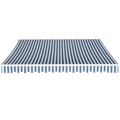 vidaXL Gelenkarmmarkise 350 cm Blau/Weiß