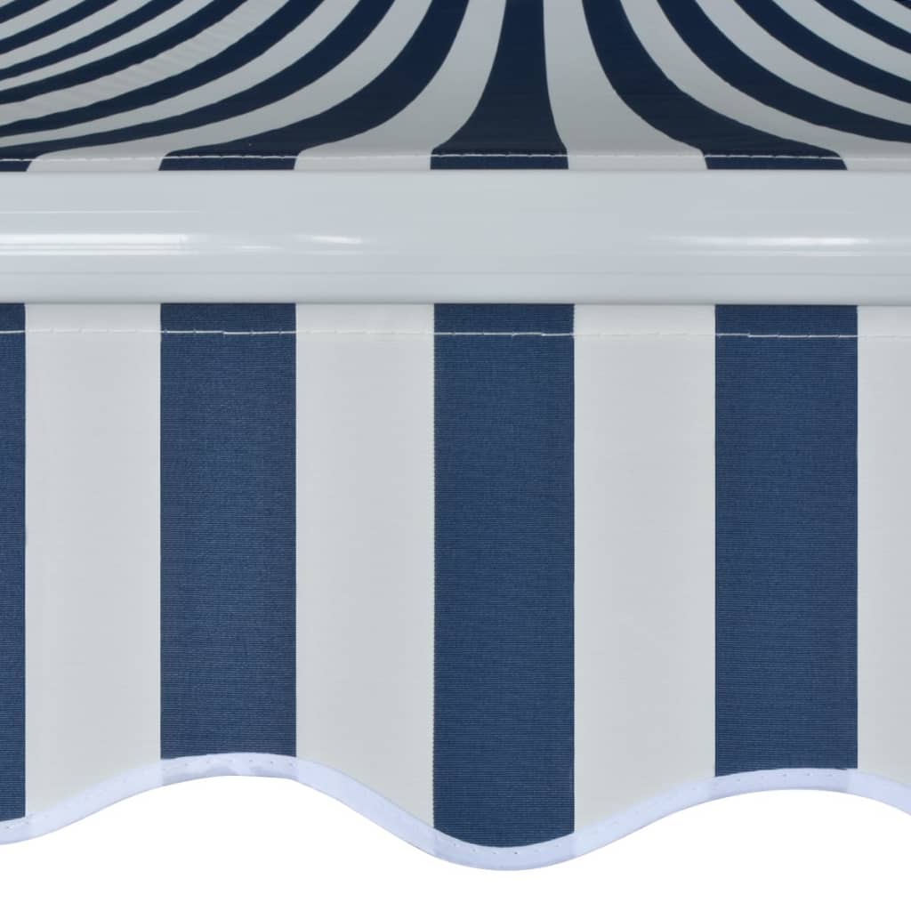 vidaXL Gelenkarmmarkise 450 cm Blau/Weiß