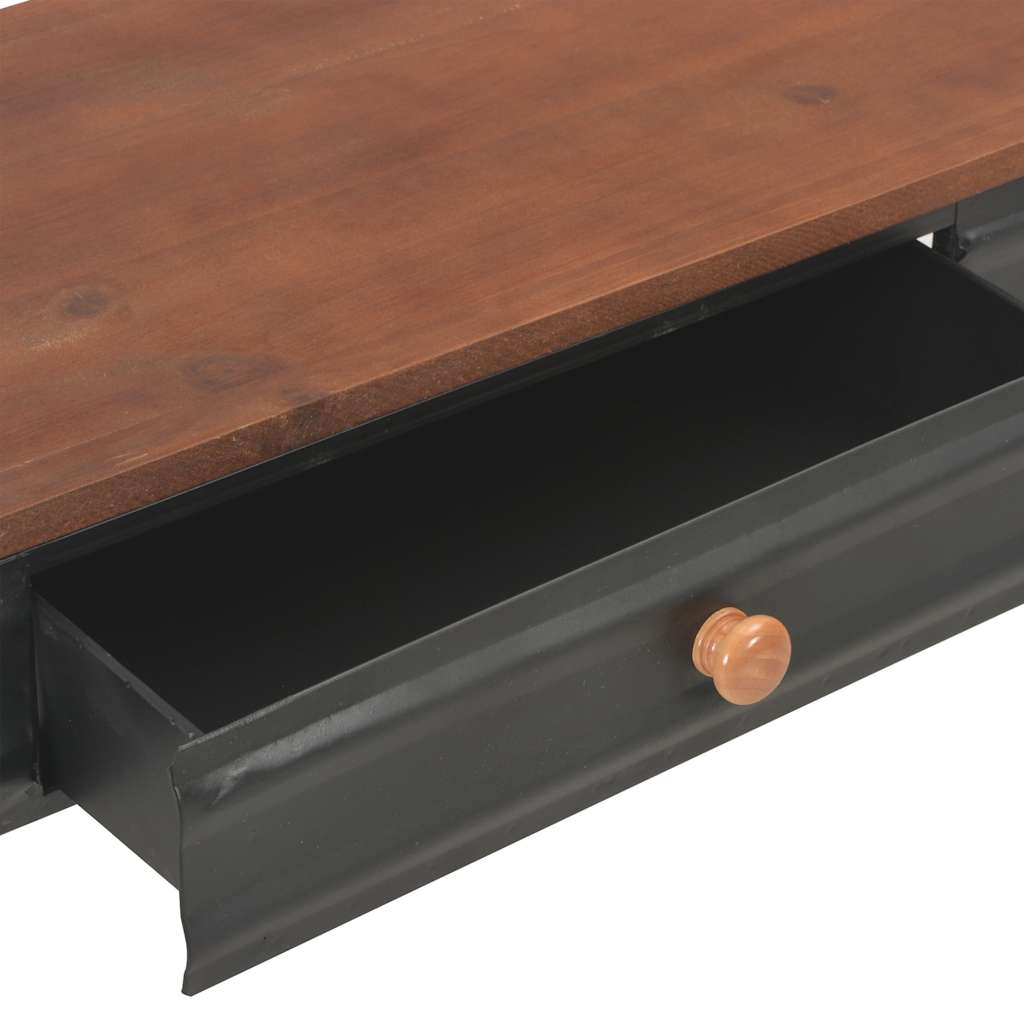 vidaXL Konsolentisch mit 2 Schubladen 120x30x75 cm Massivholz Tanne