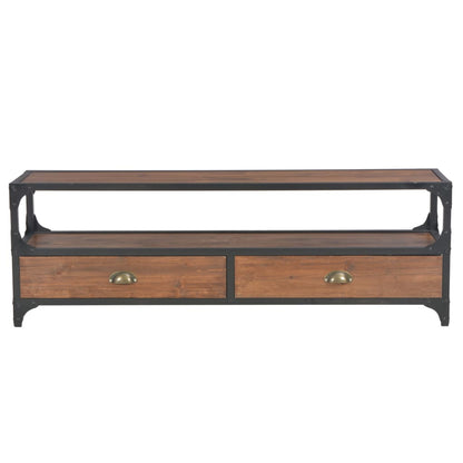 vidaXL Meuble TV 2 tiroirs 120x30x40 cm Pin massif