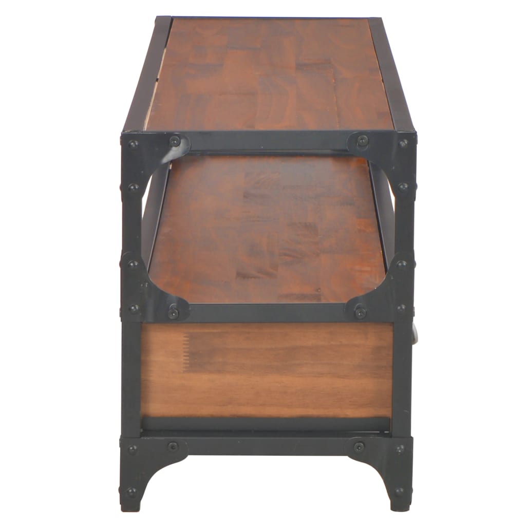 vidaXL Meuble TV 2 tiroirs 120x30x40 cm Pin massif