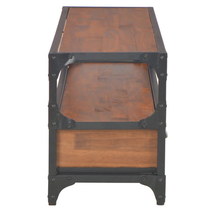 vidaXL Meuble TV 2 tiroirs 120x30x40 cm Pin massif