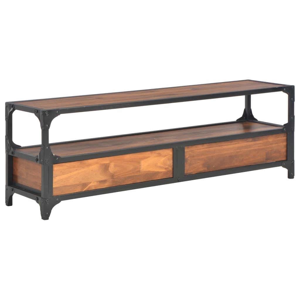 vidaXL Meuble TV 2 tiroirs 120x30x40 cm Pin massif