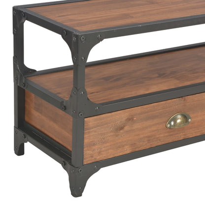 vidaXL Meuble TV 2 tiroirs 120x30x40 cm Pin massif