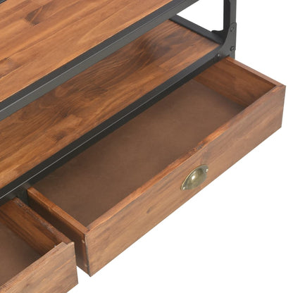 vidaXL Meuble TV 2 tiroirs 120x30x40 cm Pin massif