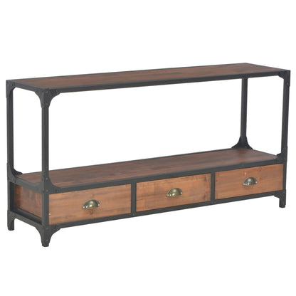 vidaXL Meuble TV 3 tiroirs 120x30x60 cm Bois de pin massif