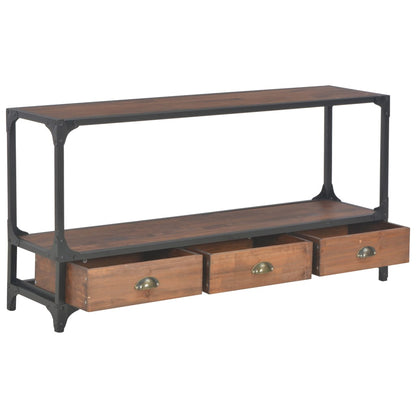 vidaXL Meuble TV 3 tiroirs 120x30x60 cm Bois de pin massif