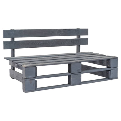 vidaXL Outdoor-Sofa Paletten mit Kissen in Sandfarben Kiefernholz
