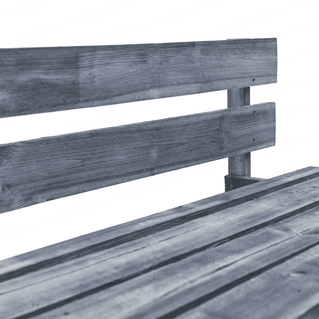 vidaXL Outdoor-Sofa Paletten mit Kissen in Grau Kiefernholz