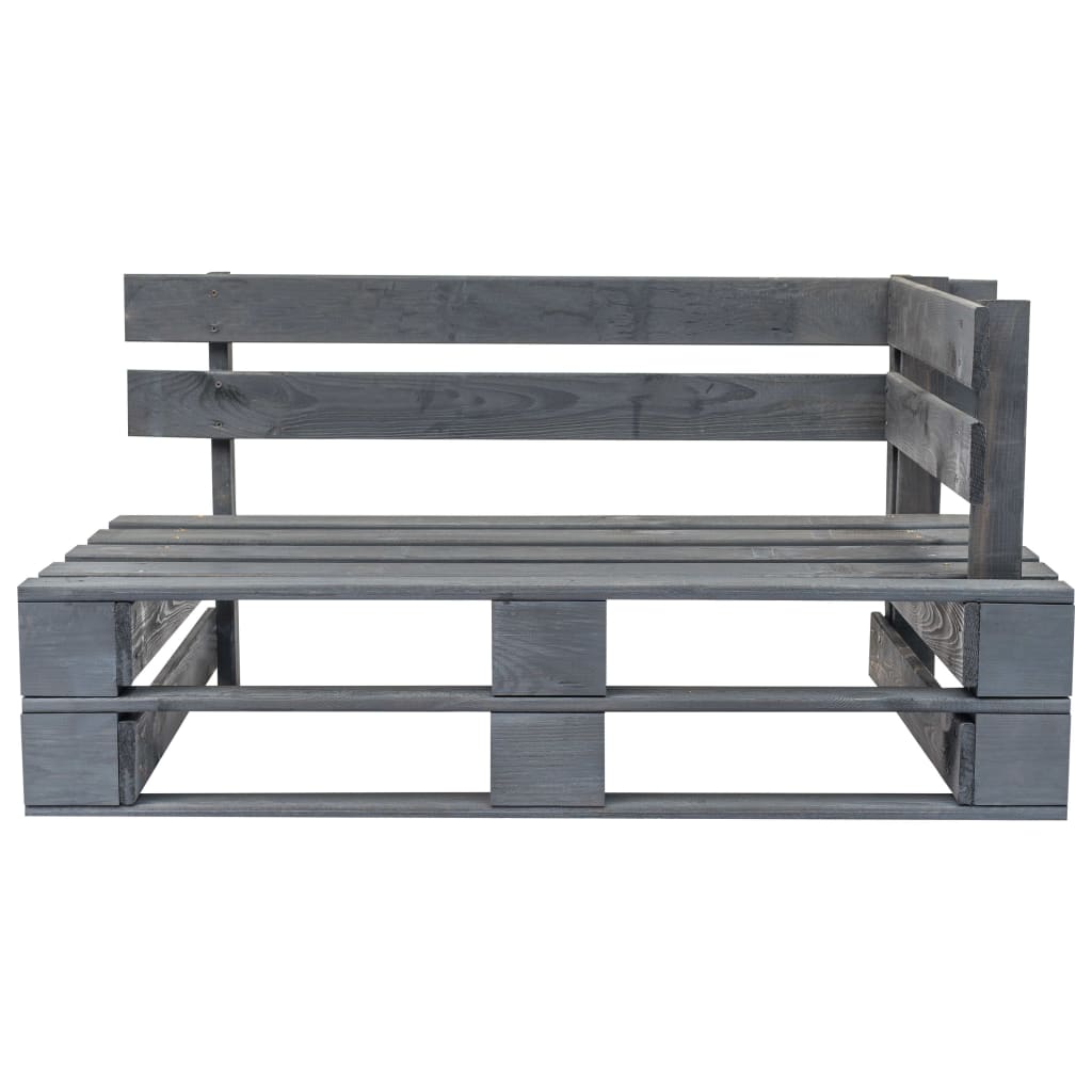 vidaXL Outdoor-Sofa Paletten mit Kissen in Sandfarben Kiefernholz