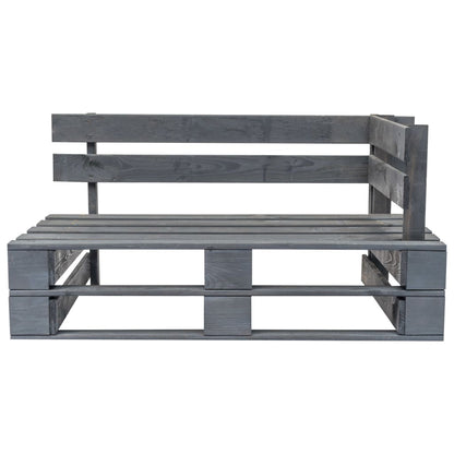 vidaXL Outdoor-Sofa Paletten mit Kissen in Sandfarben Kiefernholz