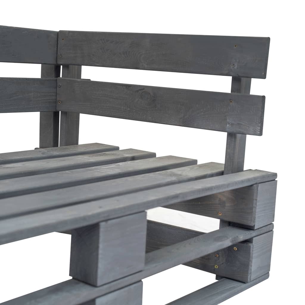 vidaXL Outdoor-Sofa Paletten mit Kissen in Sandfarben Kiefernholz