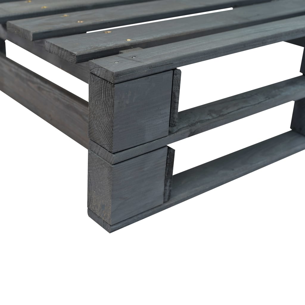 vidaXL Outdoor-Sofa Paletten mit Kissen in Sandfarben Kiefernholz