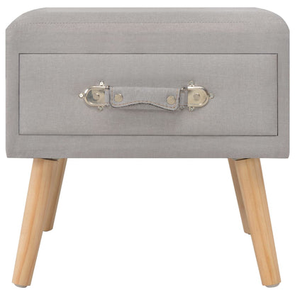 vidaXL Table de chevet grise 40x35x40 cm Tissu
