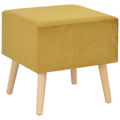 vidaXL Nachttisch Senfgelb 40x35x40 Samt